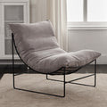 Factory direct living room iron sofa chair bedroom fabric lazy sofa balcony single casual chair popular lounge chair