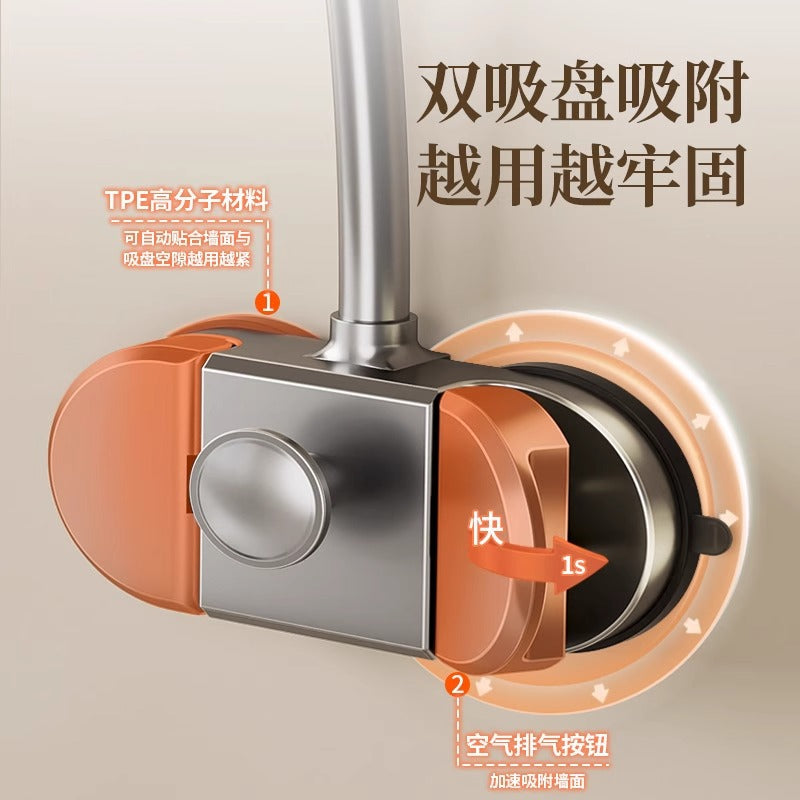 Suction cup punch-free hair dryer bathroom bracket storage wall-mounted lazy bathroom hair dryer rack