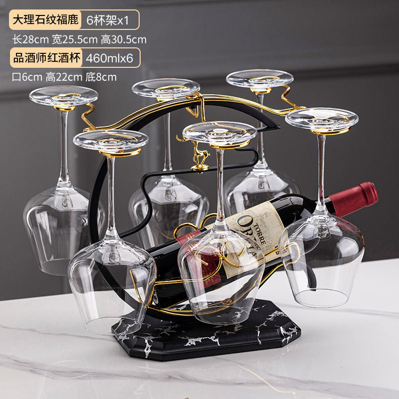 Creative wine glass rack ornament set - new home bar stemware holder, upside down wine glass rack, premium wine rack, barware