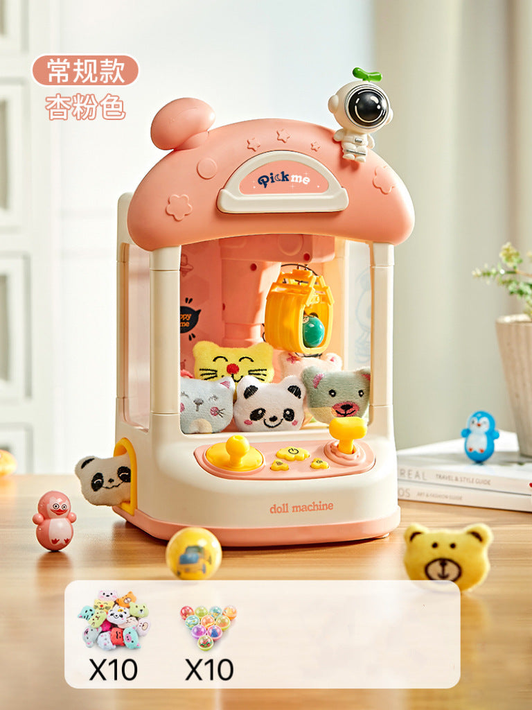 Kids mini claw machine electric sound and light clip doll gashapon candy game machine boys and girls gift toys