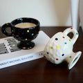 Stylishcasual ceramic creative mug hand-kneaded asymmetrical couple hand gift drinking cup tea cup tall coffee cup