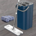 Popular lazy mop mopping handy gadgetfor homerotate dry and wet separation hands-free flat mop bucket one mop net set