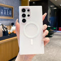compatible samsung s26 ultra jelly magnetic 2-in-1 phone case a57 matte anti-drop protective cover s25