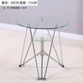 Round modern coffee table movable tempered glass living room for home round table casual tableaccessible luxury small apartment ins