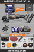 Brushless angle grinder lithium battery portable high-power cutting machine cordless polisher household multifunctional grinder