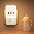 Bedside night light bedroom sleep light time table lamp with socket lighting all-in-one multi-function plug-in wall lamp