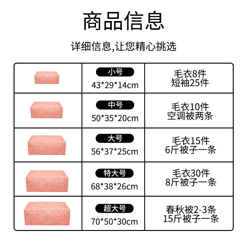 Wholesale Oxford cloth Thickened anti-splashing cotton quilt Storage finishing bag Household clothing Moving packing duffel bag