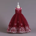 Export kids dress embroidered hot diamond princess dress female flower girl party piano performance dresskids dress