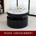 90 round table black model (rock plate + glass stove)