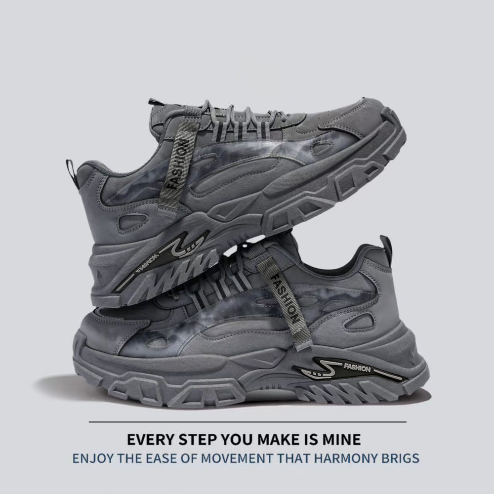 Authentic 2026 spring new arrival: stylish and breathable dad sneakers for students - versatile leather athletic shoes for work and casual wear