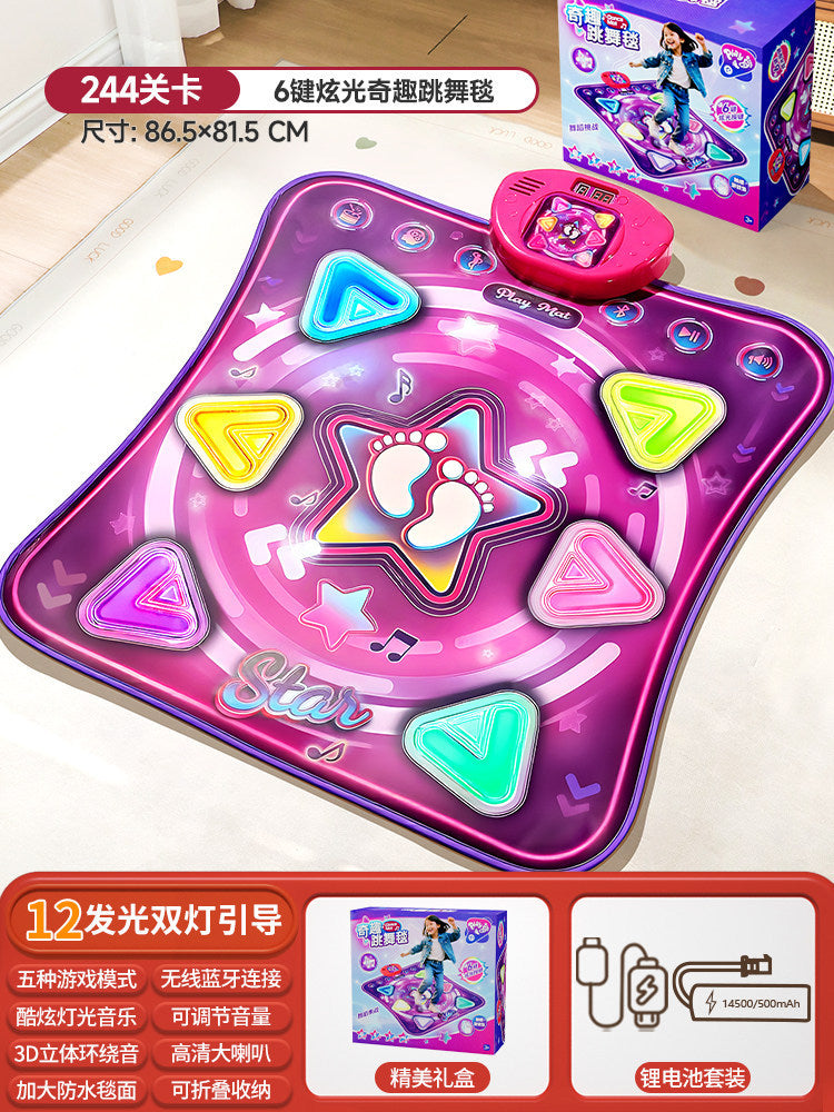 Kids' educational light-up musical dance mat - bluetooth activated, sports & gaming, casual fitness, jumping toy for boys & girls