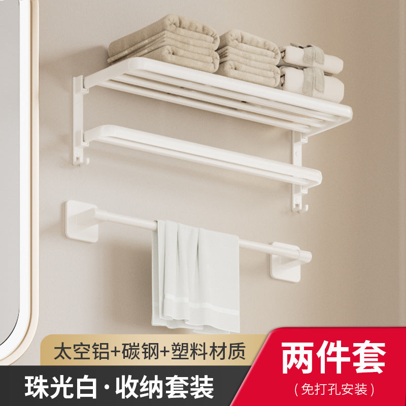 White bathroom triangular rack, no punching on the toilet wall, toilet corner basket storage, bathroom pendant set