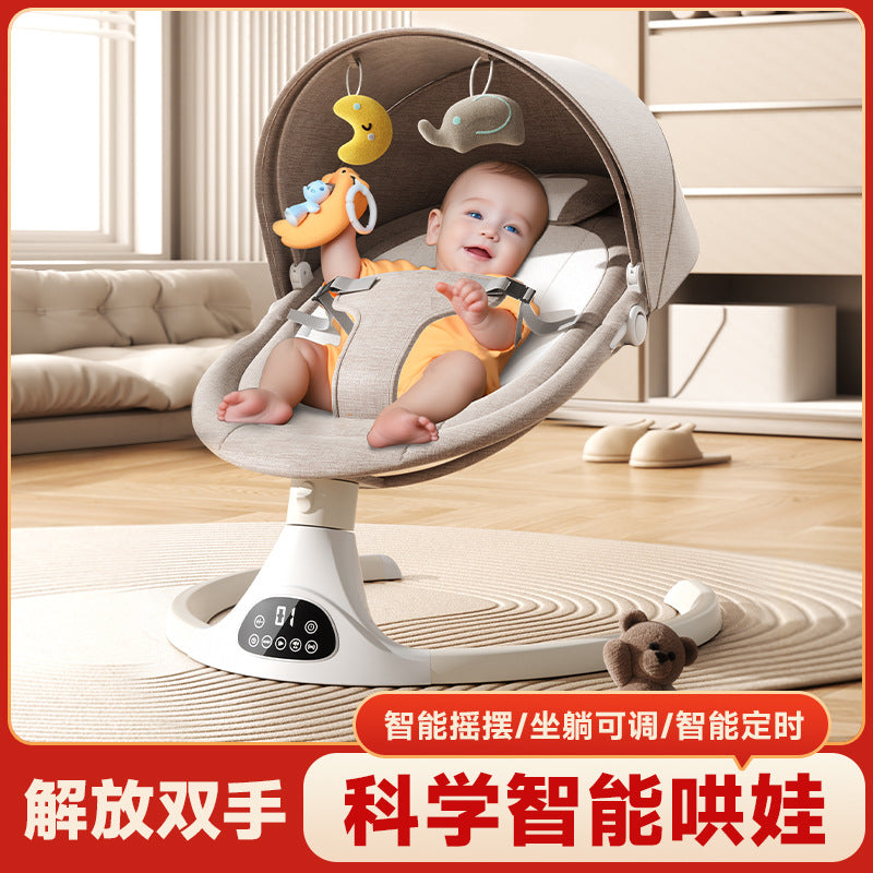 Baby electric rocking chair baby coaxing artifact baby soothing electric cradle newborn baby coaxing rocking chair recliner crib