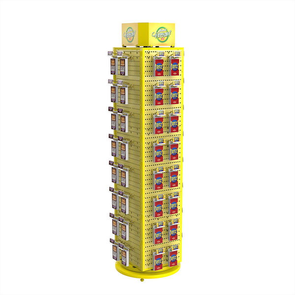 Supermarket shelves multi-faceted multi-layer metal display racks daily necessities toy display racks general merchandise hardware tools display racks