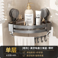Thickened suction cup bathroom storage rack punch-free wall-mounted bathroom new arrival triangle basket corner storage rack