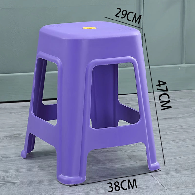Plastic stool for homethickened bench living room dining room square stool non-slipfashionscandinavian style ripe glue high stool glue stool