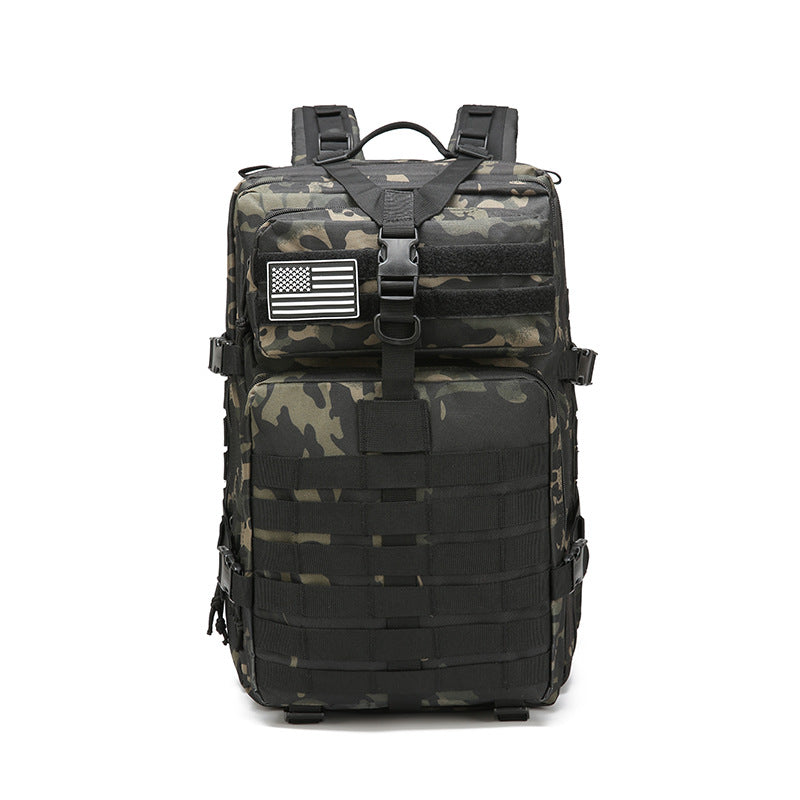 Outdoor Tactical Backpack Attack Bag Large Capacity Travel Backpack Anti-splashing Water-resistant Wear-resistant Hiking Bag Three-level Bag Male