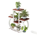 Creative iron art flower stand - freestanding, multi-tiered plant stand for balconies, living rooms, and home use - wall-mounted planter shelf