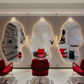 Hairdressing shop perm and dyeing mirror table hair salon special hair salon popular single-sided wall-mounted hair cutting mirror trendy shop special-shaped mirror