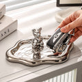 Inspopular same style electroplating photo props desktop jewelry storage display tray tea break stall accessible luxury display tray
