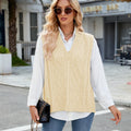 Fashion cross-border export new women's clothing  independent station v-neck loose outer vest vest waistcoat sweater