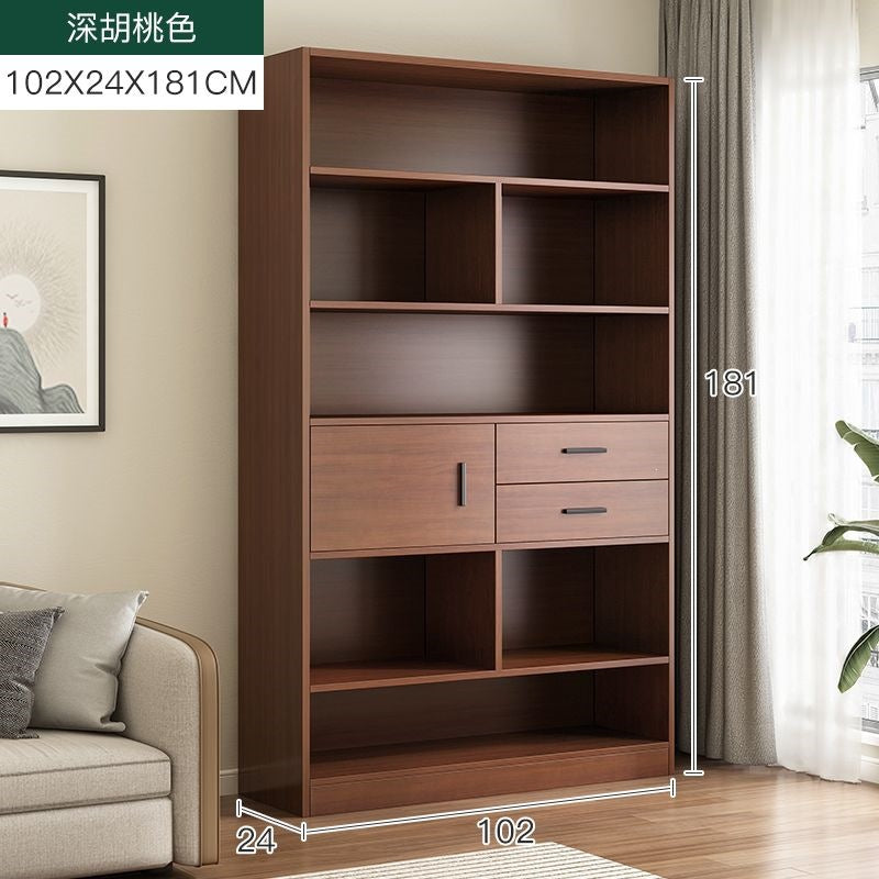 Bookcase floor-standing locker for home living room display cabinet wall-mounted storage locker bedroom with door dust-proof bookshelf