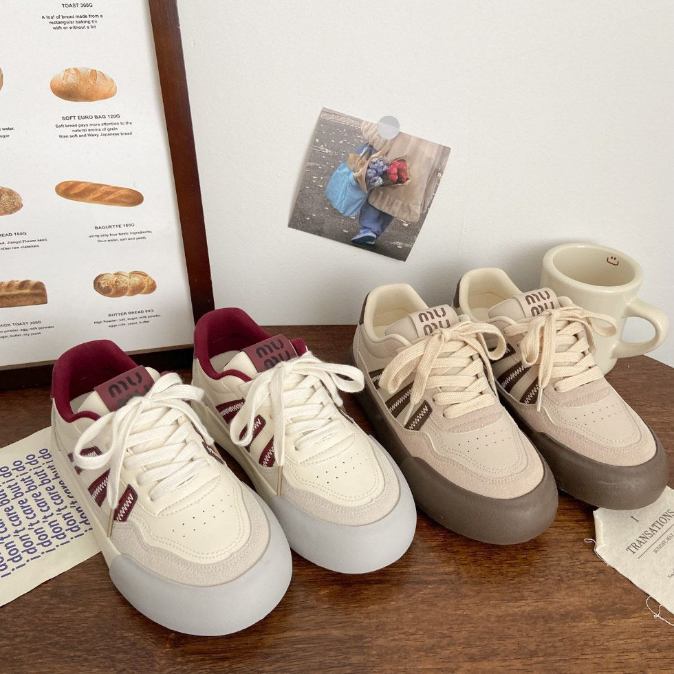 German army trainer (gat) platform sneakers - women's leather upper,  spring new arrivals, chic & unique korean style, low-top student sneakers, white canvas shoes