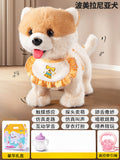 Kids' electric realistic plush toy dog - walks, barks, moves, learns to talk, licks - electronic dog for boys and girls