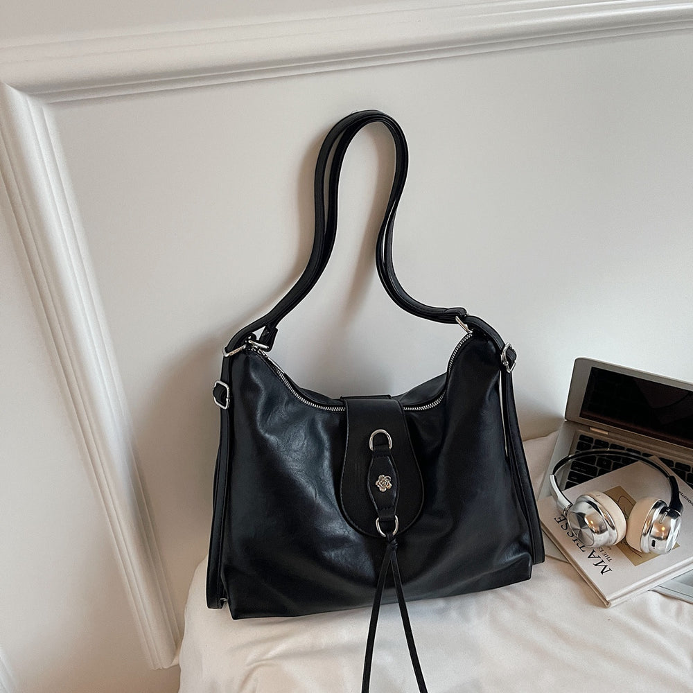2025 new autumn/winter designer leather belt handbag - large capacity, versatile fashion backpack, shoulder bag, and crossbody bag