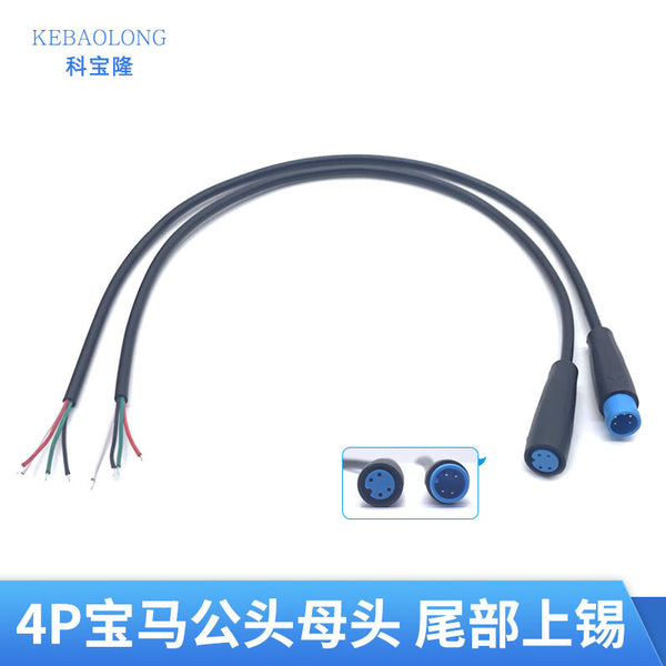 M8 waterproof cable, electric vehicle charger, power supply, floor heating, plug-in cable, BMW 4P blue male and female connector cable