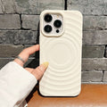 Sun shell suitable for apple 16pro magnetic ring pattern mobile phone case iphone12/15 pure color tpu protective cover