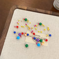 Dopamine candy color beaded tassel fashion vacation earrings - unique, chic, versatile earrings wholesale
