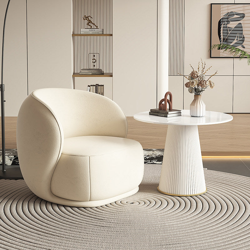 Minimalist cream style living room single sofa chair designer bedroom sofa chair japanese lazy casual sofa