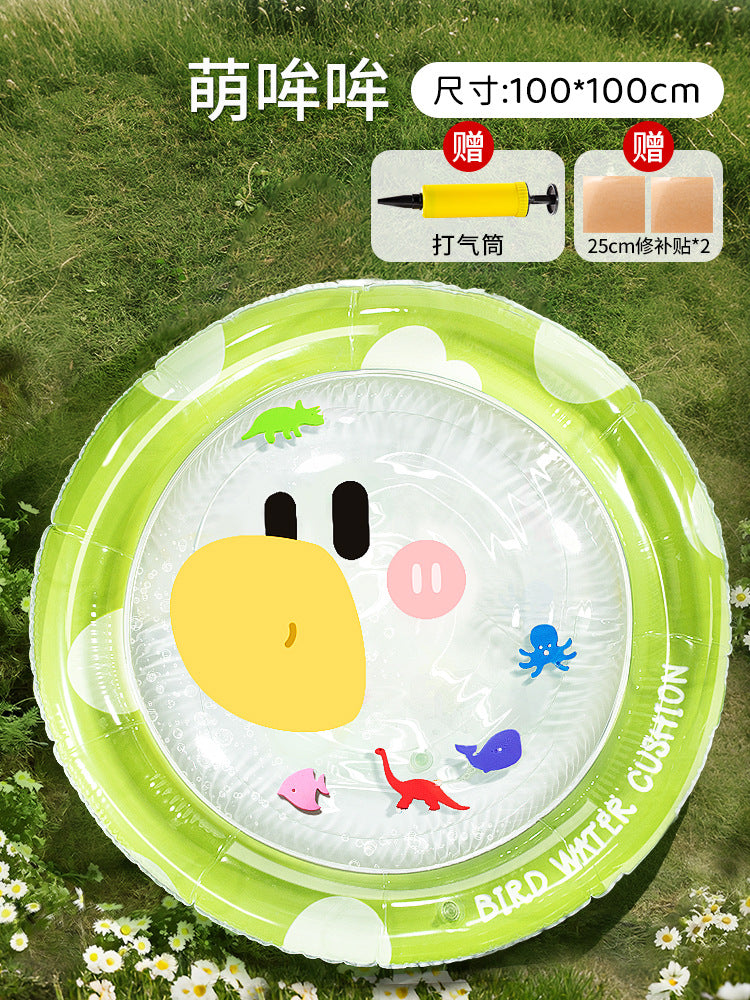 Baby thickened water mat for tummy time, suitable for 6+ months, newborn floating ring, water play equipment