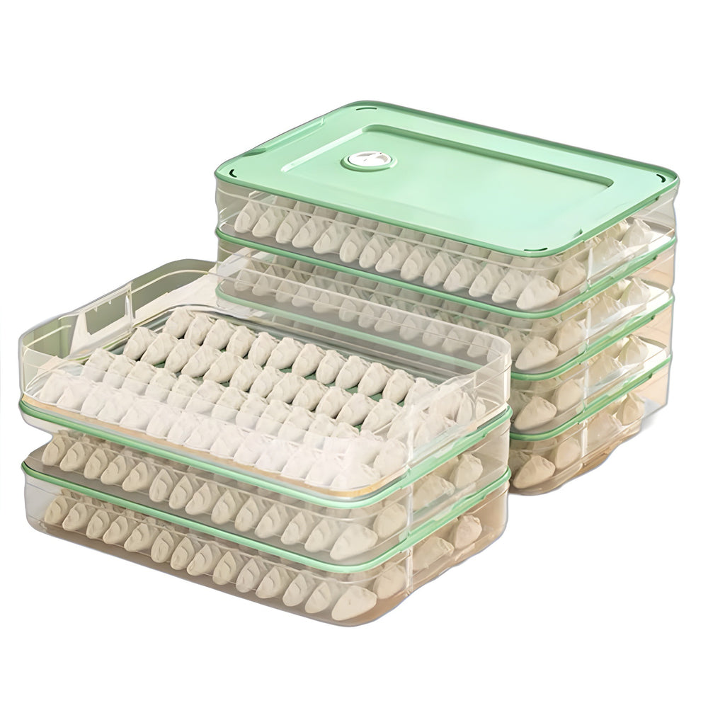 Household multi-layer fresh-keeping storage box, dumpling box, frozen quick-frozen home tray, refrigerator frozen wonton box, refrigerator storage box