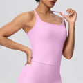 Sexy u-neck racerback sports bra, cloud-feel quick-dry, anti-chafe tank top for running and fitness