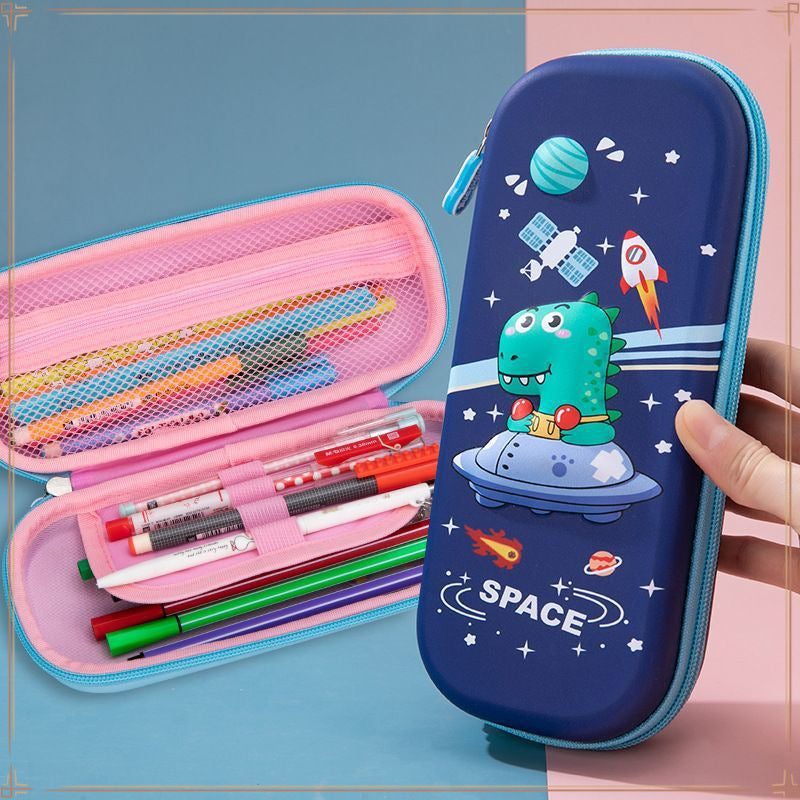 Primary school students pencil case first grade stationery case boys 3D large capacity kindergarten stationery bag cartoon girl pencil case