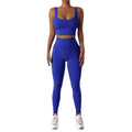 breathable quick-drying tight-fitting yoga clothes flap pocket pants running sports suit diagonal shoulder naked fitness suit6425