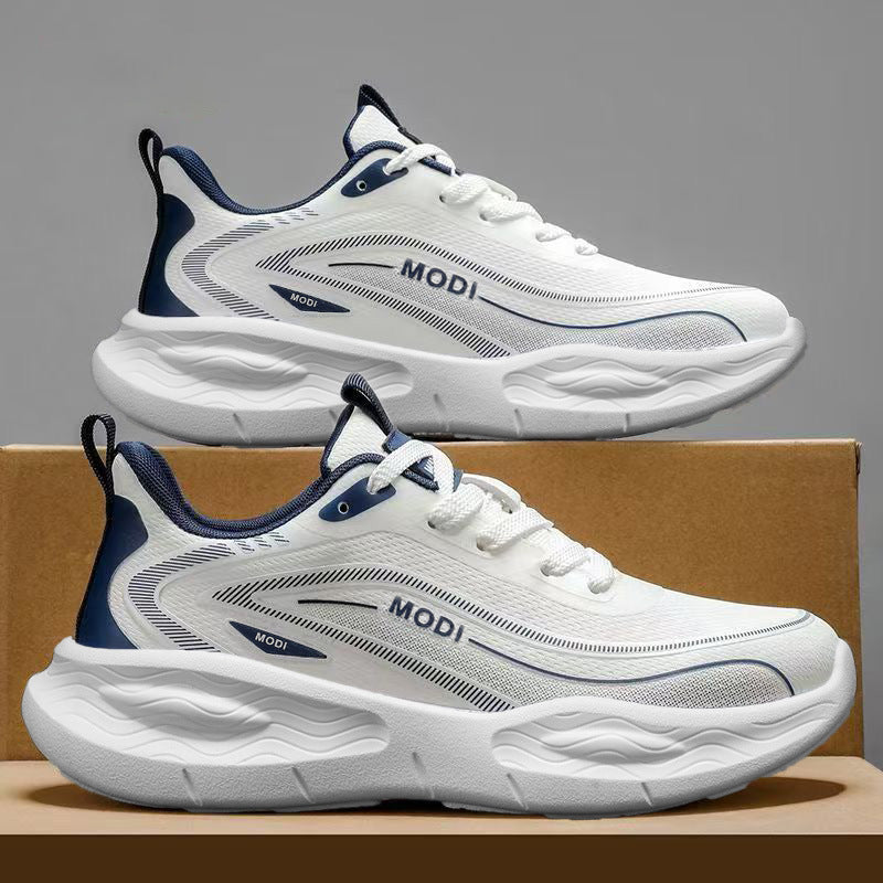 Men's sneakers: 2026 spring collection - leather, waterproof, ultra-lightweight, shock-absorbing, soft sole, casual running shoes, trendy footwear