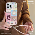 Large hole swirl case for apple 17 pro max, origami collage laser iphone 16 protective cover 15
