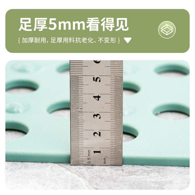 Square non-slip mat, bathroom mat, bath anti-drop and environmentally friendly household shower room, suction cup, floor mat, bathroom massage foot mat