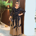 fashiondress african women's plus size  long sleeveseleganceprinting chiffon long skirt