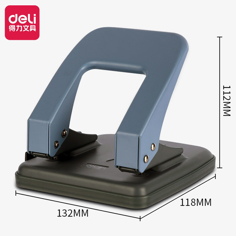 Deli 0104 Double hole punching machine Two holes can punch 35 pages of hole puncher Two hole punching machine