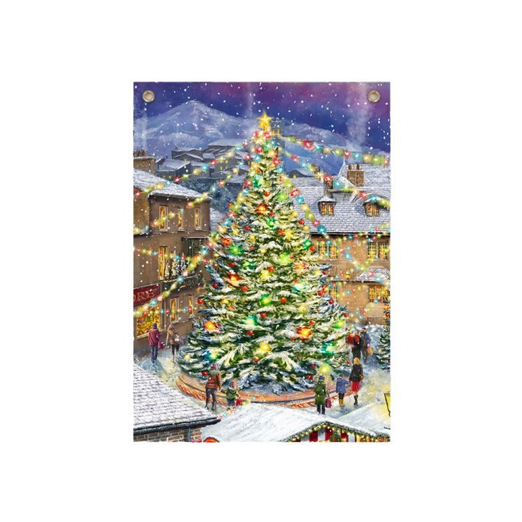 Cross-border Christmas decoration background canvas painting lights, European and American live broadcast dormitory led lighting manufacturers customize the atmosphere