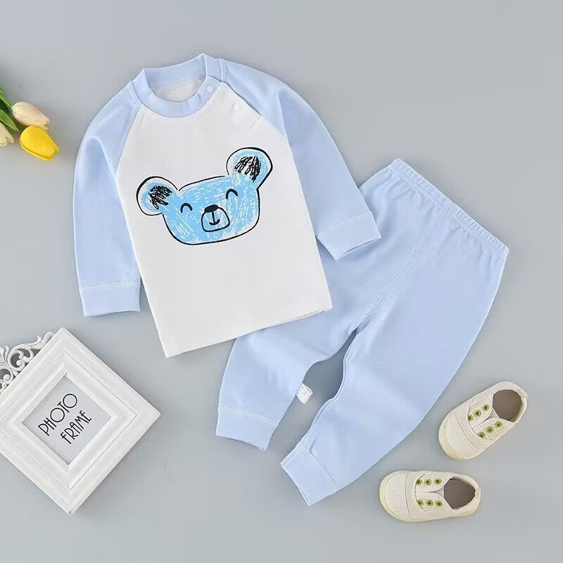 Autumn/winter kids' underwear set - baby pure cotton thermal underwear, pajamas, loungewear - wholesale children's clothing