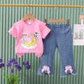 Boys' summer outfit  new style baby summer clothes wholesale moon doll trendy two-piece set for mid-to-large children