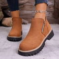 autumn new arrival: women's plus-size chunky leather boots for cross-border e-commerce. wholesale available. dropshipping to  and . (price difference: $0.67)