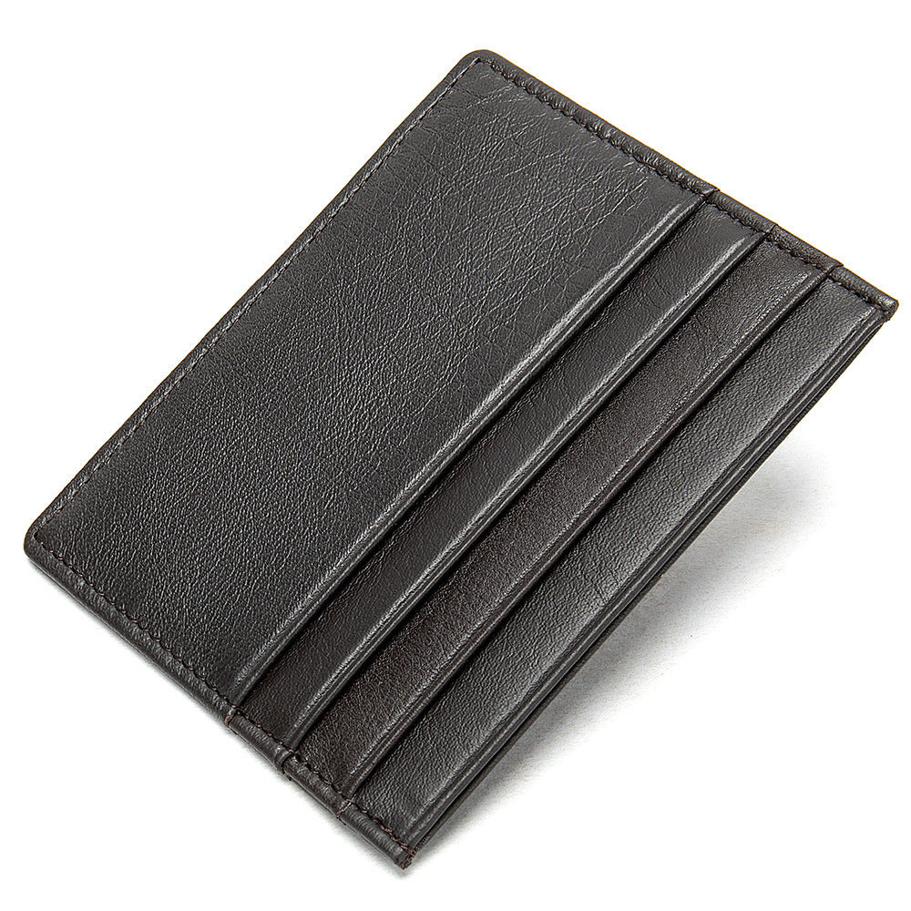 Real soft leather multi-card small card bag imitation cowhide change bag bank card portable card holder as gift factory wholesale