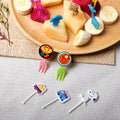 Japanese cartoon fruit picks creative children's food forks cake forks cute animal dessert forks plastic fruit forks