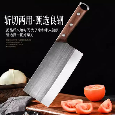 Stainless steel forged kitchen knife thickened chopping dual-purpose knife chinese three-in-one steel ancient forged yangjiang origin